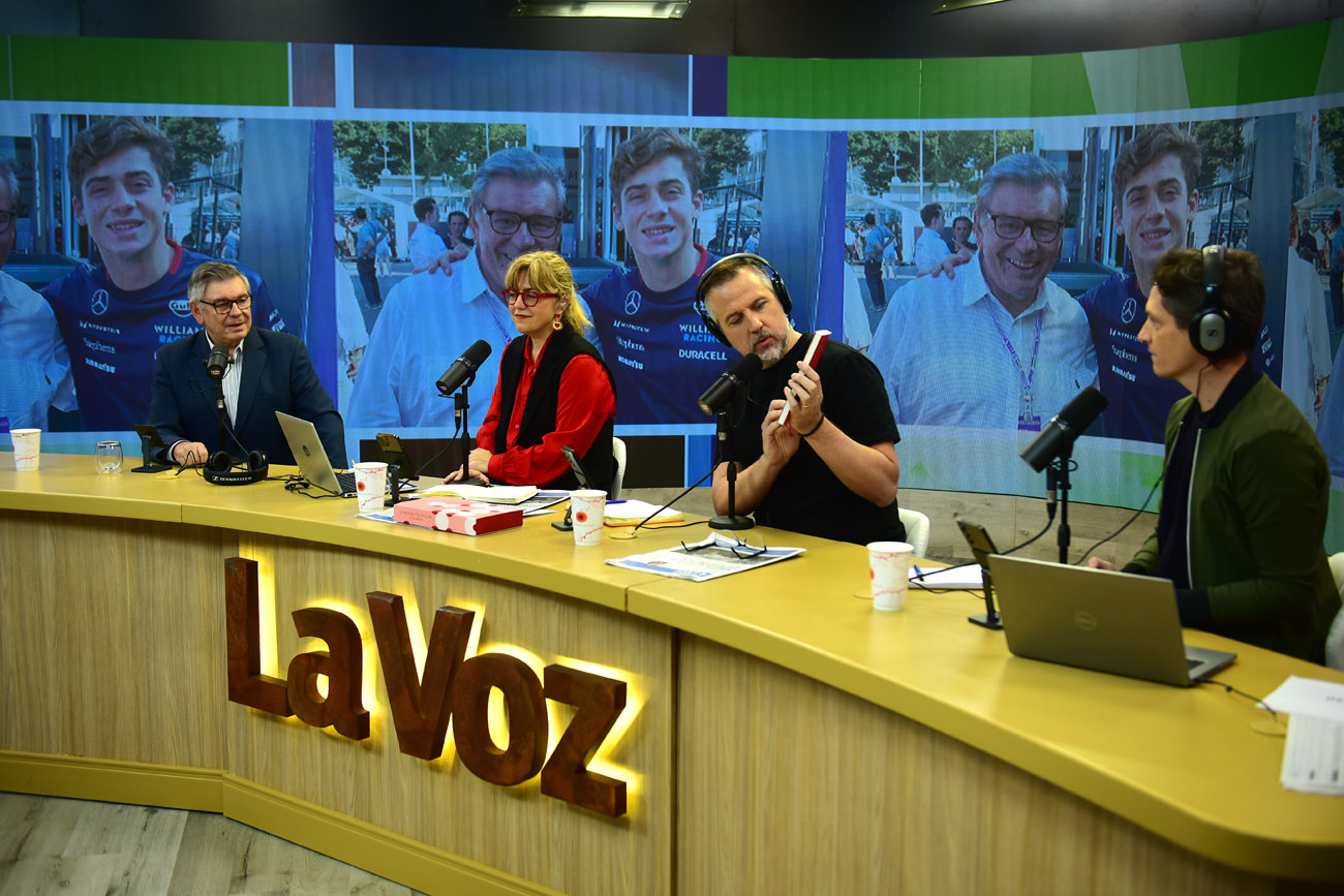 Fernando Tornello, relator de F1, en la mañana del Streaming de La Voz en Vivo. (Nicolás Bravo / La Voz)