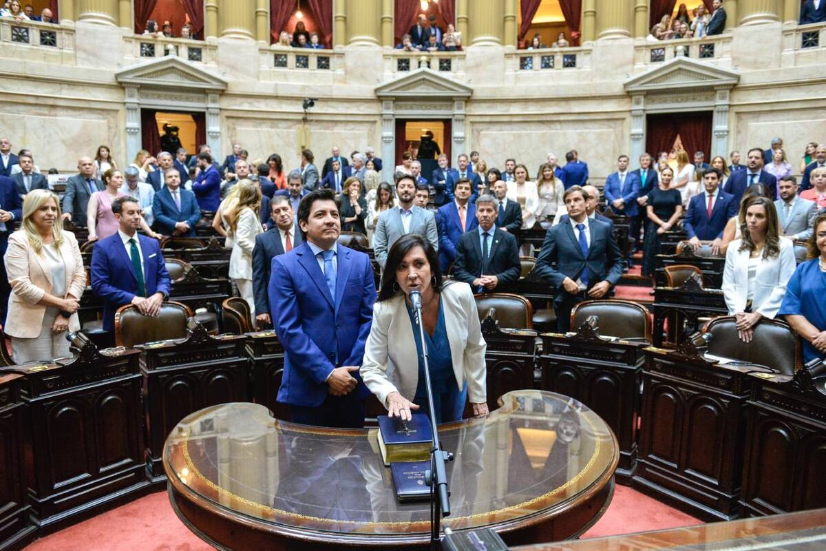 Diputados. Así juró Laura Rodríguez Machado este miércoles 3 de diciembre.