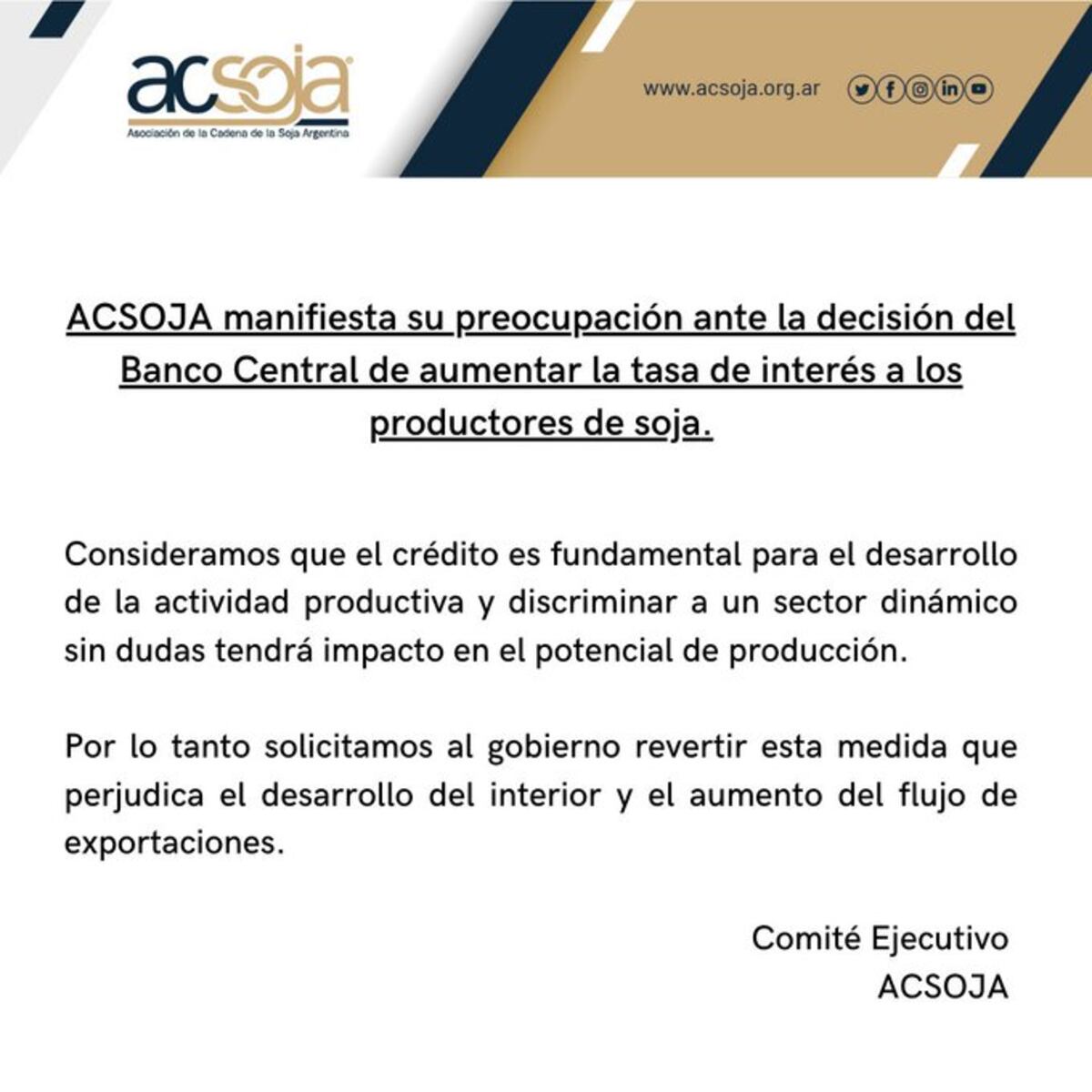 comunicado acsoja