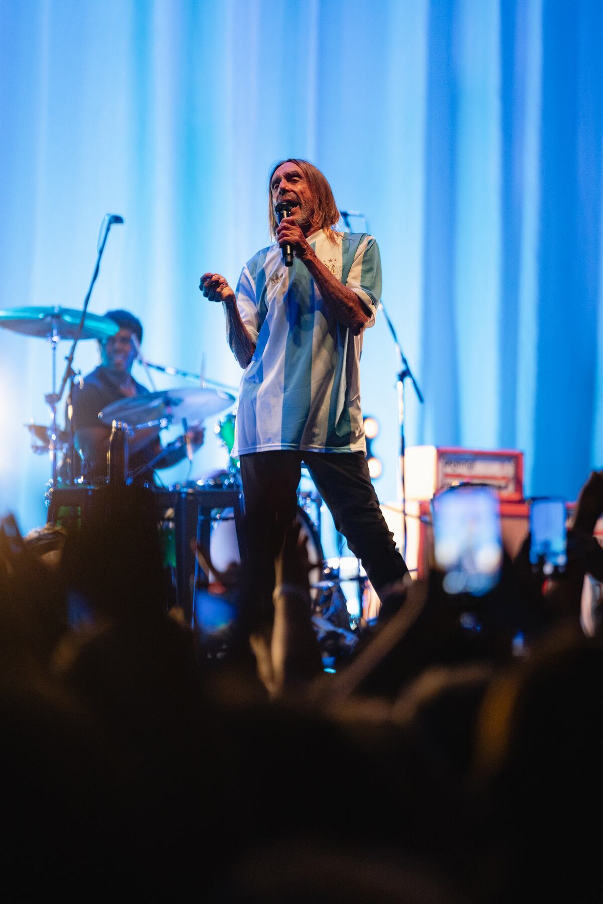 Iggy Pop, desaforando en el porteño Movistar Arena. (DF Entertainment/ Gonzalo López)