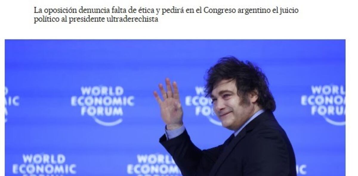 El País de España le dedicó dos notas al escándalo.