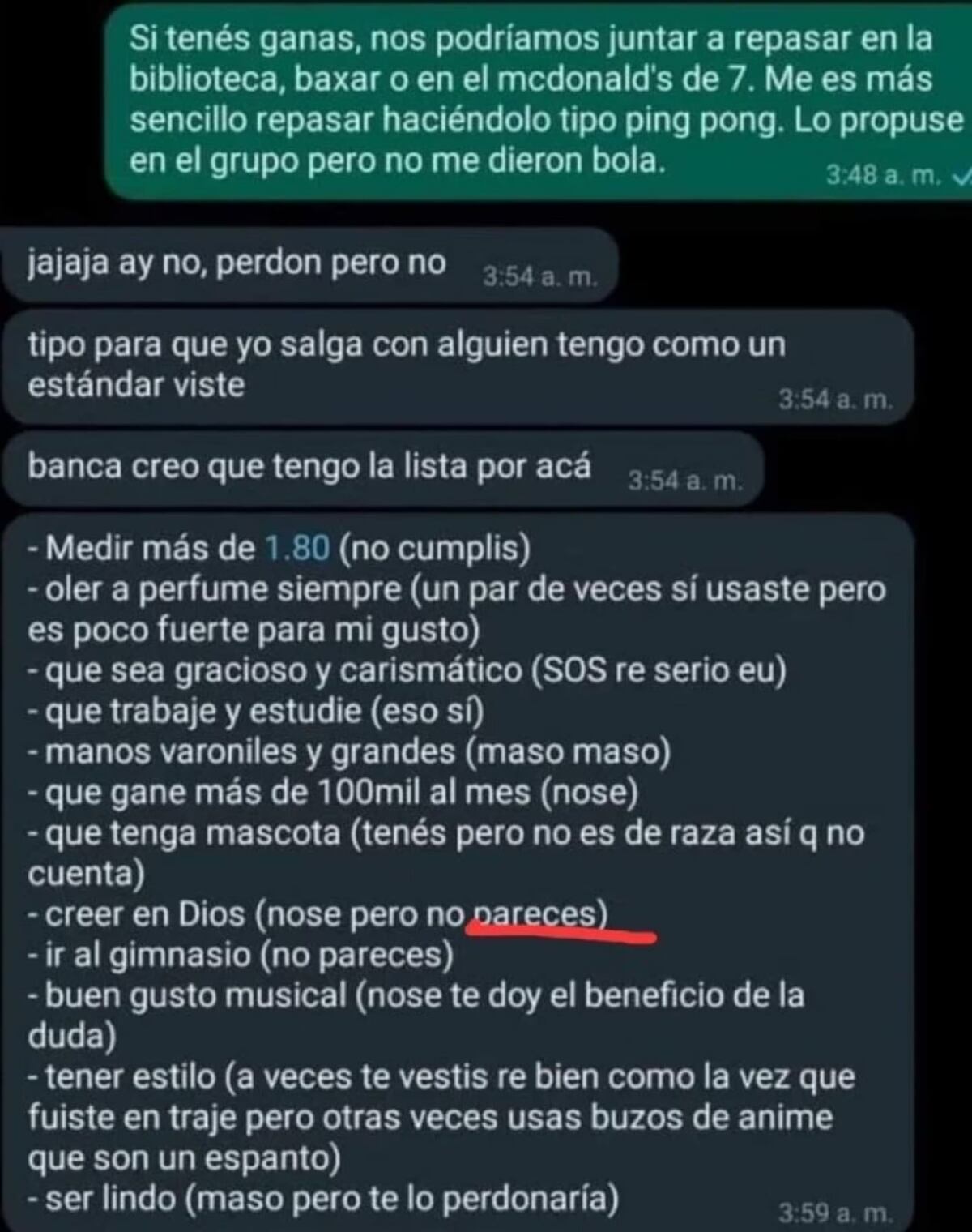 Insólito. La increíble respuesta que despertó el debate. (Gentileza)