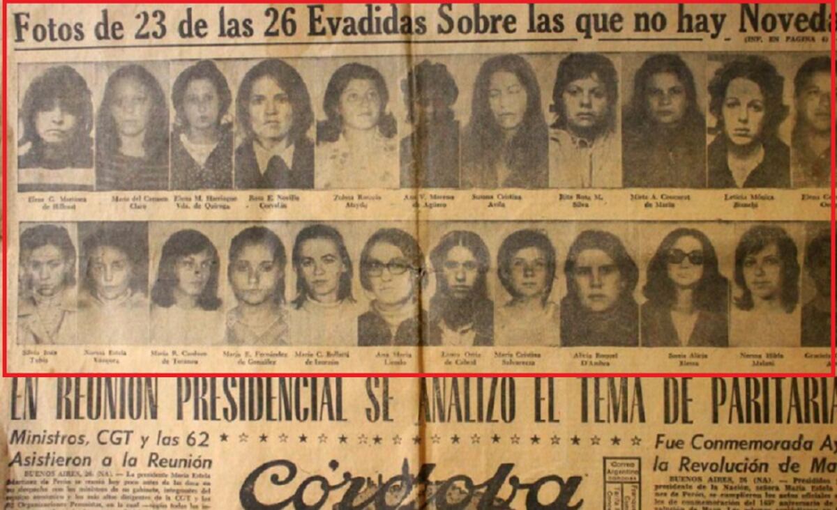 Córdoba. Fuga de presas políticas en mayo de 1975 (Crónica).