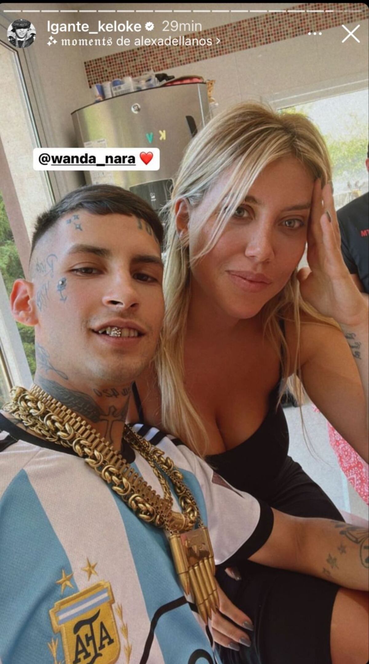 L-Gante y Wanda vieron el partido juntos y Tamara Báez estalló de furia porque estaba Jamaica.