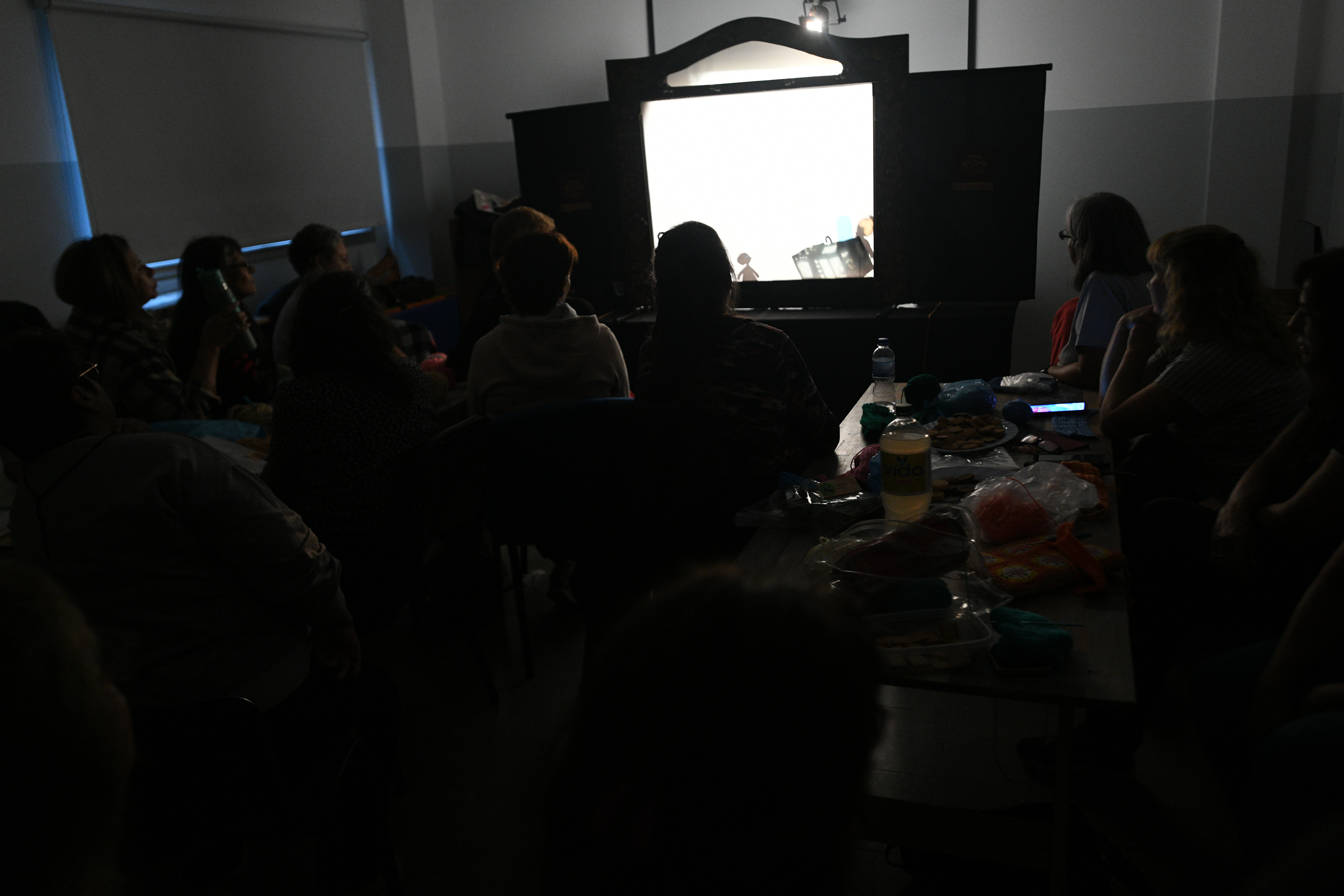 Taller de títeres de sombras en el Hospital Oncológico de Córdoba. (Javier Ferreyra/La Voz)